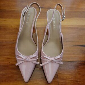 Steve Madden NWOT- Patent Pastel pink slingbacks